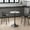 Table_ White faux marble/ Black; Chairs- Black/ Black, variant on Jamesdar Kurv 3-Piece Counter Height Café Set