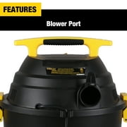 Stanley 10 Gallon 6HP Portable Poly Wet/Dry Vacuum SL18701P-10A