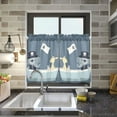 thumbnail image 4 of Yayeee Kitchen Curtains Tier Pair Light Filtering 27"x36" Rod Pocket Short Cafe Window Panel, Cute Animals, 4 of 7