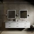 thumbnail image 2 of Tuckerton 80 in W x 22 in D White Double Bath Vanity, Carrara Marble Top and 36 in Mirrors, 2 of 10