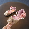thumbnail image 3 of GYRATEDREAM Little Kids Girls Dress Pumps Glitter Sequins Princess Low Heels Mary Jane Party Dance Shoes Rhinestone Sandals, 3 of 5