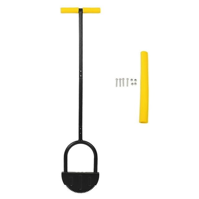 Lawn Edger Tool Half Moon Sharp Saw Tooth Long Handle Hand Edging Tools for Yard Garden Sidewalk Landscaping