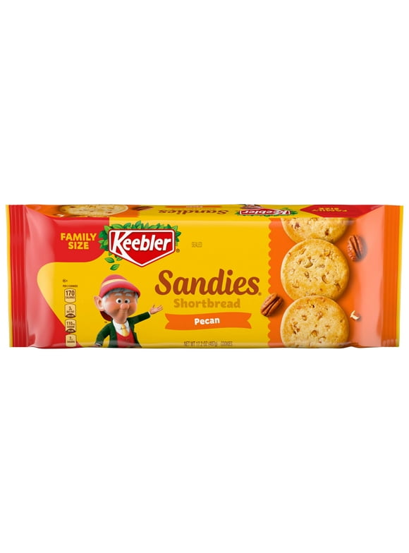 Keebler Pecan Sandies Shortbread Cookies, Family Size 17.2 oz