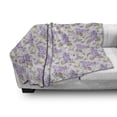 thumbnail image 3 of Mauve Soft Flannel Fleece Throw Blanket, Retro Style Floral Petals Love Natural Beauty Nostalgic Soft Plants Artwork, Cozy Plush for Indoor and Outdoor Use, 50" x 60", Violet Purple, by Ambesonne, 3 of 6