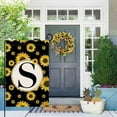 thumbnail image 3 of Monogram Letter S Garden Flag Summer Sunflower 12x18 Vertical Double Sided Spring Floral Outside Decorations Small Black Burlap Family Last Name Initial Yard Flag, 3 of 6