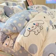 thumbnail image 2 of Sanrio Cinnamoroll Kuromi My melody Hello Kitty, nueva y creativa sábana de algodón con estampado de dibujos animados y funda de edredón, juego de tres piezas, 2 of 5