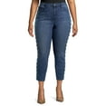 Sofia Jeans by Sofia Vergara Sofia Skinny Mid-Rise Lace-Up Sides Ankle Jeans, Women's - Walmart.com