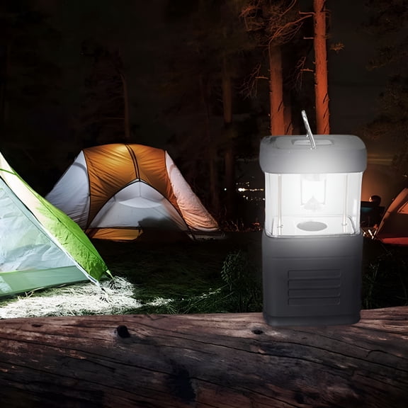 HIBIBUD Camping Lantern - LED Lanterns for Power Outages, Camping Lights, Emergency Flashlight - Collapsible Lamp, Rechargeable with Solar or Plug