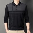 thumbnail image 5 of Blczomt Polo Golf Polos for Men Long Sleeve Black Dress Shirt Button Formal Fashion Mens Clothes Clearance Sale, 5 of 6
