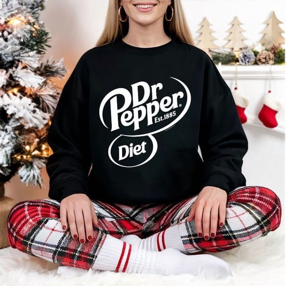 Dr. Pepper Classic Diet Soda Pop Center Logo ,Sweatshirt Sizes S-5XL - Art Print JSC