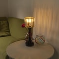 thumbnail image 5 of FSLiving Rechargeable Battery Operated LED Fireplace Lamps with Remote RV Industrial Table Lamp,Steampunk Retro Gold Dimmable Edison Pipe Rustic Desk Lamp Hallway Crystal Iron 2 Lights, 5 of 7