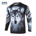 thumbnail image 2 of Camiseta de ciclismo de montaña KEMALOCE, camiseta de motocross, camisetas BMX de lobo negro, camiseta de manga larga transpirable de secado rápido para descenso de MTB, 2 of 5