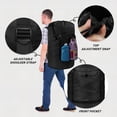 thumbnail image 3 of Bolsa de lavandería con correas para los hombros y bolsillo de malla, mochila para la colada, cesto de lavandería portátil grande para apartamento de lavandería universitaria (negro), 3 of 5