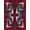 Red Gray Silver, Pattern 1, variant on ODIKA 8'x10' Washable Area Rug Squares Bold Block Border Long Interlocking Geometric Abstract Refined for Living Room, Under Sectional, Family , Durable, Non-Slip