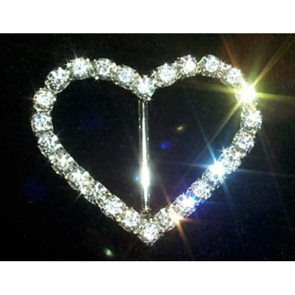 #12174C Rhinestone Heart Buckle