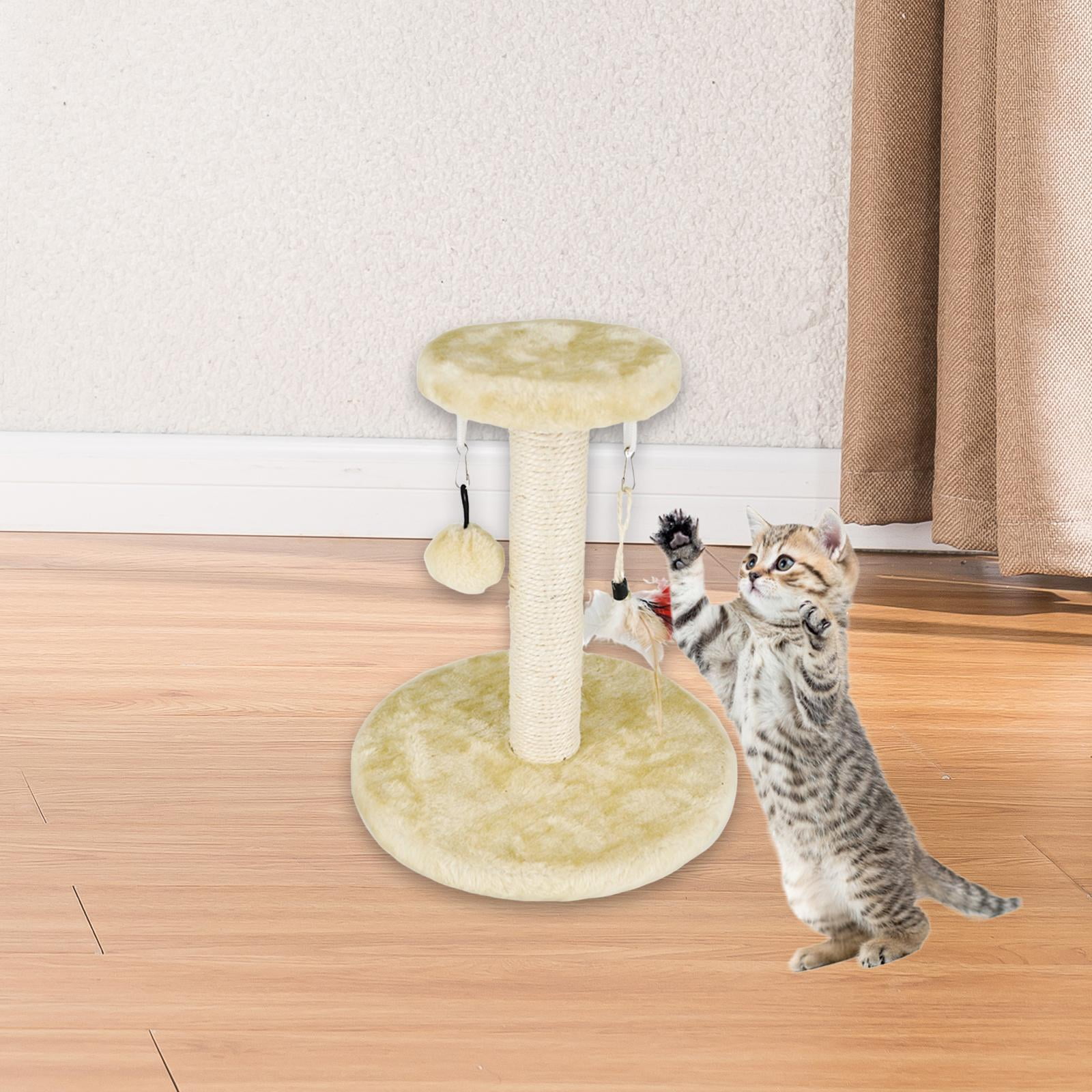 Bvdfgk Cat Scratching Post Plush Mouse with Toy Balls Pet Toys for Kitten Play Rest