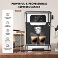 thumbnail image 3 of Máquina de café espresso LERTIN 20 bar con espumador de leche automático de 1,8 L, 3 of 8