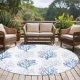 thumbnail image 4 of Coastal Blue Coral Round Area Rug 8Ft Washable Large Circle Rugs for Living Room Dorm, Nautical Ocean Seaside Beach Non-Slip Carpet Floor Mats Indoor Outdoor Carpet Runner Aesthetic Home Decor, 4 of 8