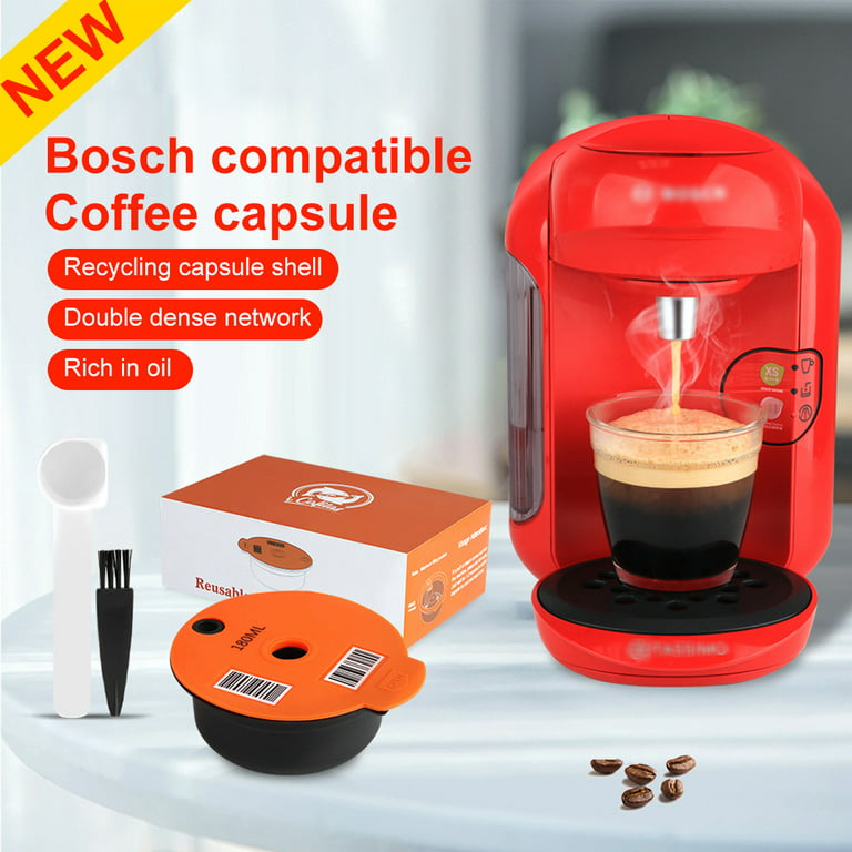 60ml Reusable Coffee Capsule for Bosch-s Tassimo Machines with Detachable  Filter Net Coffee Capsule Pod Anti-slip Coffee Pods with Readable Barcode