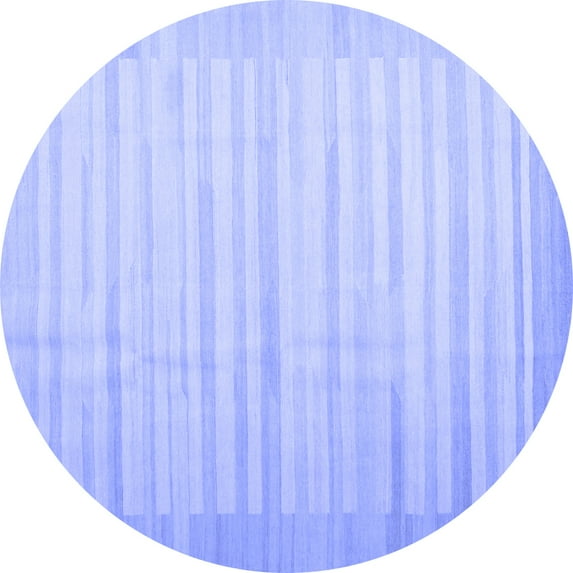 Ahgly Company Indoor Round Abstract Blue Contemporary Area Rugs, 3' Round
