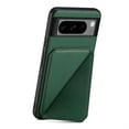 thumbnail image 5 of SaniMore for Google Pixel 7 Case, PU Leather Skin & Rugged PC Backplane Card Slots [Up to 2] Shockproof Anti-fall Flip Kickstand Slim Lightweight Business Shell for Google Pixel 7, Green, 5 of 5