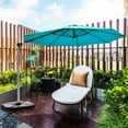 thumbnail image 4 of Costway Parasol Déporté de Patio 11 Pieds Rotation 360 Degrés Base Inclinable en Aluminium Turquoise, 4 of 9