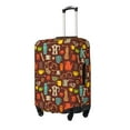 thumbnail image 2 of Cauagu Retro Coffee Print Travel Luggage Cover,Travel Dust-proof Suitcase Cover Softside Suitcase Protector for 18-32inch,Not Included Suitcase, 2 of 8