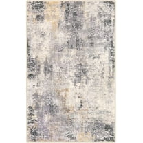 Wonnitar Modern Abstract Area Rug - 2 X 8 Gray Washable Rug, Soft Non-Slip Contemporary Nursery