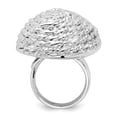 thumbnail image 2 of Finest Gold Sterling Silver & Rhodium Round Rope Circle Adjustable Ring - Size 6, 2 of 5