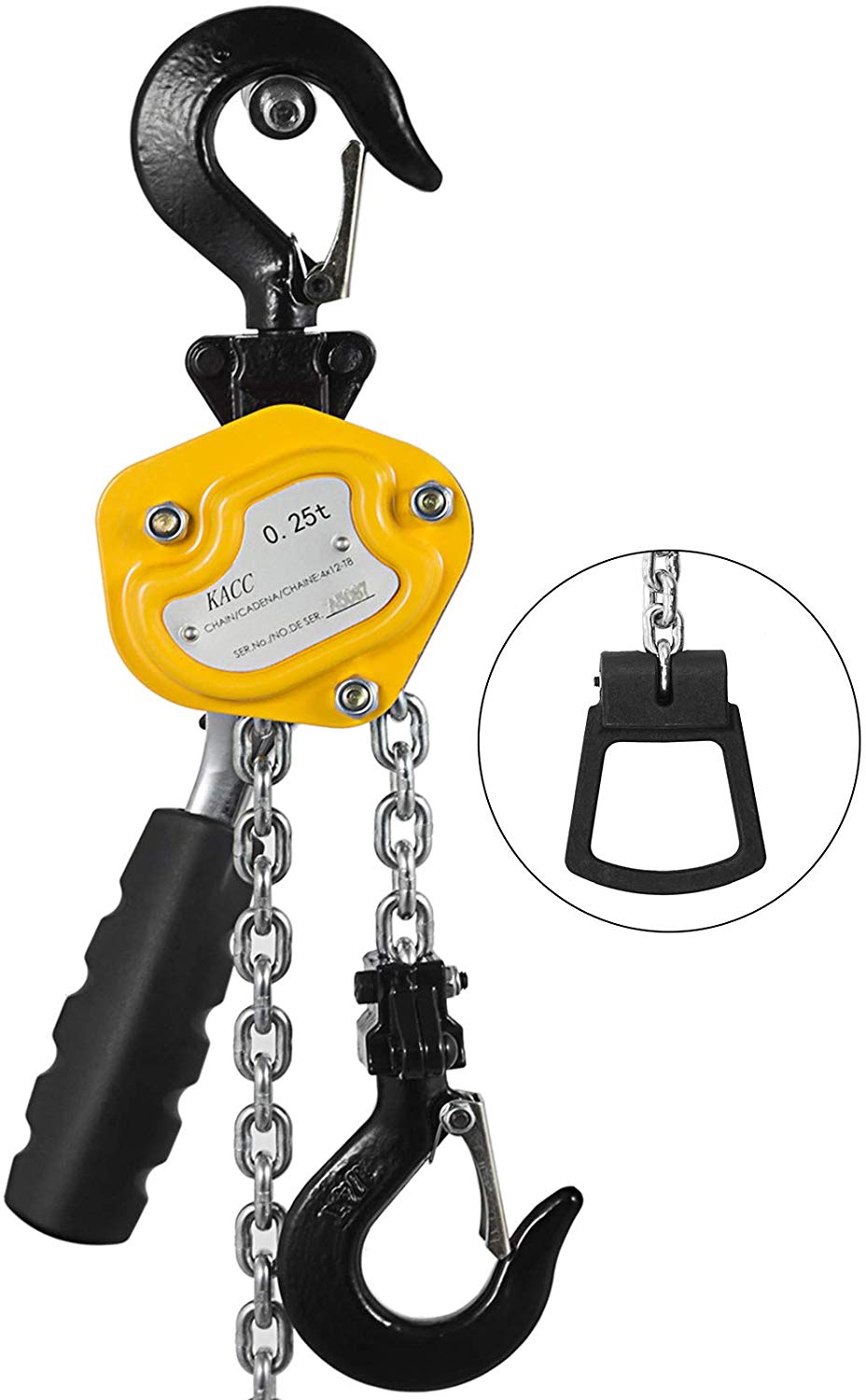 VEVOR 0.25T Lever Block Chain Hoist 3M 10Ft Chain Hoist Alloy Steel G80