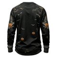thumbnail image 4 of Broave Men Vintage Dark Halloween Graphic Crewneck Long Sleeve Shirt, Skeleton Tombstone Pumpkin Bat Print Casual Pullover Top, Gothic Bones Halloween Outfit for Men, 4 of 8