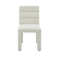 thumbnail image 3 of Beige Boucle Side Chair Pair - Plywood Structure 18" Seat, 36" Product Height, 220lbs Load Capacity (two) Plastic Base Seat Depth, 18.9" Package Max Weight, 3 of 3