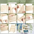 thumbnail image 3 of Exhibidor de tarjetas de felicitación de madera de 3 niveles, soporte para postales, expositor de mostrador de madera para tiendas, 3 of 5