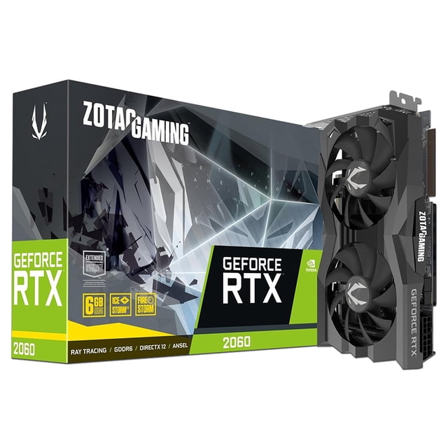 Tarjeta de Video ZOTAC NVIDIA GeForce RTX 2060 GAMING Black 6GB GDDR6 ZT-T20600R-10M
