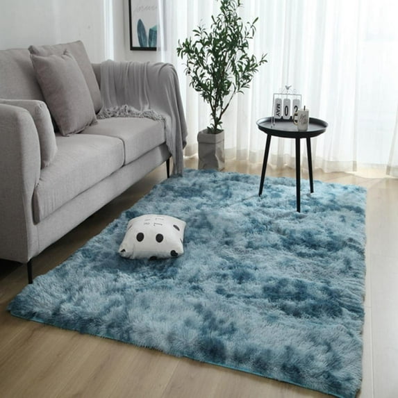 Soft Area Rugs for Room,Tie-dye Gradient Long Hair Carpet Living Room Study Bedside Bedroom Multicolor Multiple Sizes Non-Slip Carpet Floor Mat,Home Office Living Room Bedroom Decoration