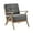 Dark Gray, variant on Lexicon Ollen Fabric Upholstered Accent Chair in Sand