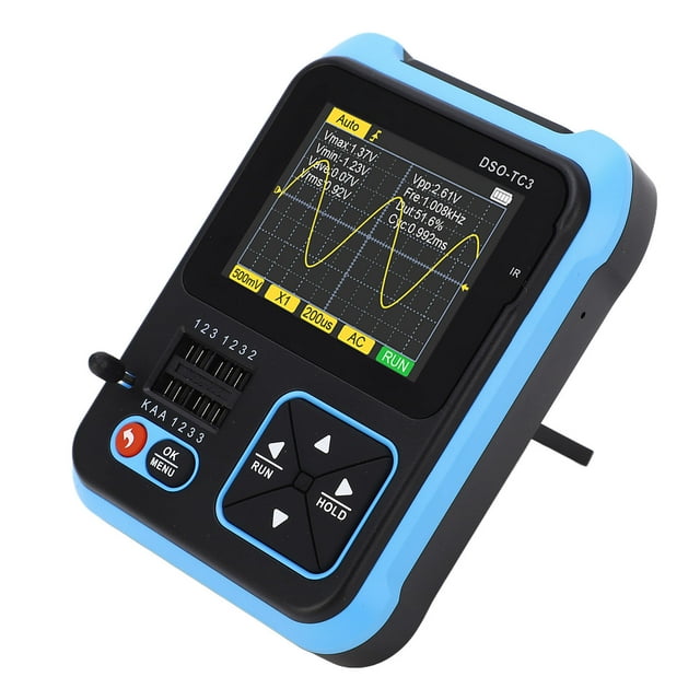 Oscilloscope Numérique Portatif, Oscilloscope Numérique 3 en 1 avec Écran TFT et Rétroéclairage pour Réparation Auto, Industriel et Domestique, Microscopes USB