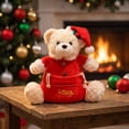 thumbnail image 4 of Orangide Christmas Bear Stuffed Animal Doll with Storage Bag Cute Santa Plush Toy Drawstring Organizer Cozy Holiday Decor Gift for Kids Adults, 4 of 6