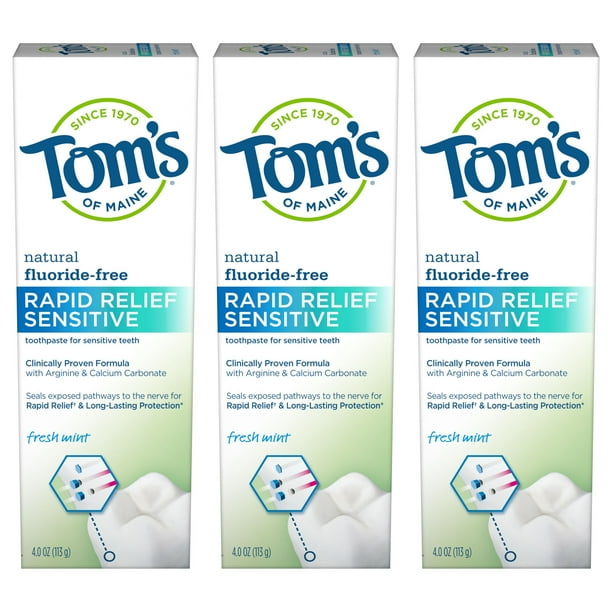 Tom's of Maine FluorideFree Rapid Relief Sensitive Natural Toothpaste