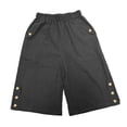 thumbnail image 4 of Pantalones informales de mujer con corte recto y holgado - Pantalones de verano con bolsillos con botón - S-XXXL, 4 of 5