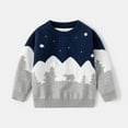 thumbnail image 2 of UFOUND Children Double Cotton Thread Snow Mountain Bear Print And Warm Base Sweater Top Breathable Toddler Dailywear, 2 of 9