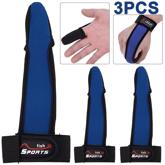 DQrwqpou Guante Fundición Con Un Dedo Protector Antideslizante Herramienta Pesca Carpa (azul) 3 Uds.
