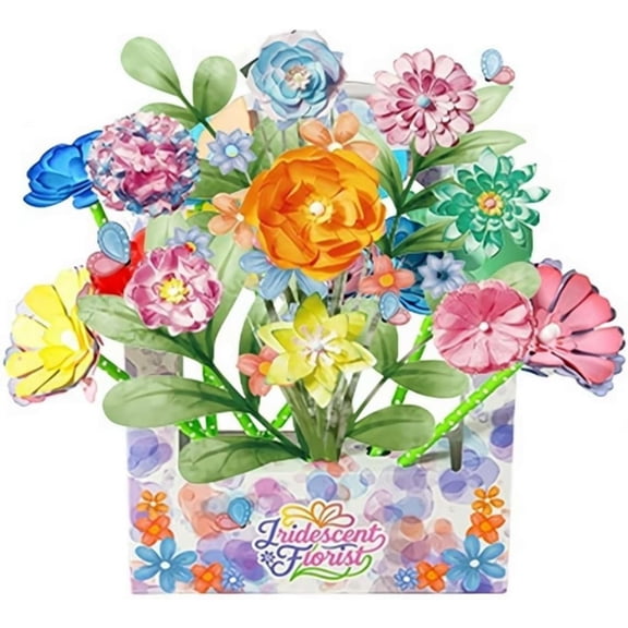 Magic Flower Art Kit for Girls - DIY Blooming Flower Craft Kit with Color Drop Science Experiment | Creative Art & STEM Toy for Ages 8  (58 Pcs)