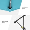 thumbnail image 2 of Glavbiku 10ft Large Waterproof Offset Cantilever Umbrella with LED Solar Lights for Garden,Turquoise, 2 of 10