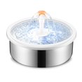 thumbnail image 3 of Fuente de agua , cuenco para beber automático de material acero inoxidable de 2, automático, dispensador de agua para , perros, Yinane cuenco para beber, 3 of 8