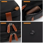 Convertible Backpack Messenger Shoulder bag Laptop Case Handbag Business Briefcase Multi-functional Travel Rucksack Fits 17.3 Inch Laptop For Men/Women (Grey)