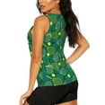 thumbnail image 3 of Gukieu Tennis Rackets and Balls Print Women's Quick-drying Fitness Vest, Round Neck Sleeveless Fitness T-shirt, Suitable for Yoga, Sports-Large, 3 of 7