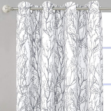 Driftaway Tree Branch Botanical Pattern Painting Blackout Room Darkening Thermal Insulated Grommet Lined Window Curtains 2 Layers Canada Driftaway Tree Branch Botanical Pattern, Tree Branch Curtains
