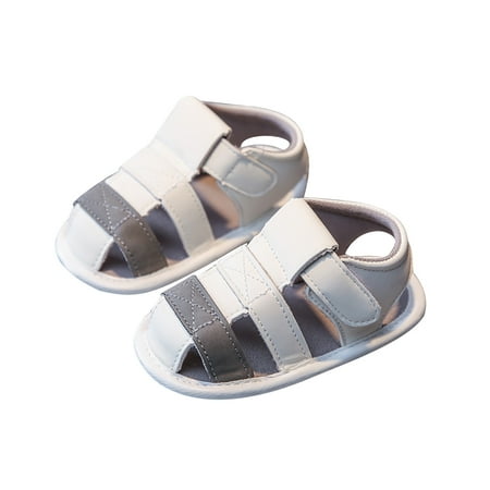 

Facrlt Baby Boys Outside Wear Soft Sole Non-slip Breathable Sweat Proof Sandals Toddler Easy on Easy off Sandals Super Cute Baby Sandals Summer Cute Sandals for Baby Boys