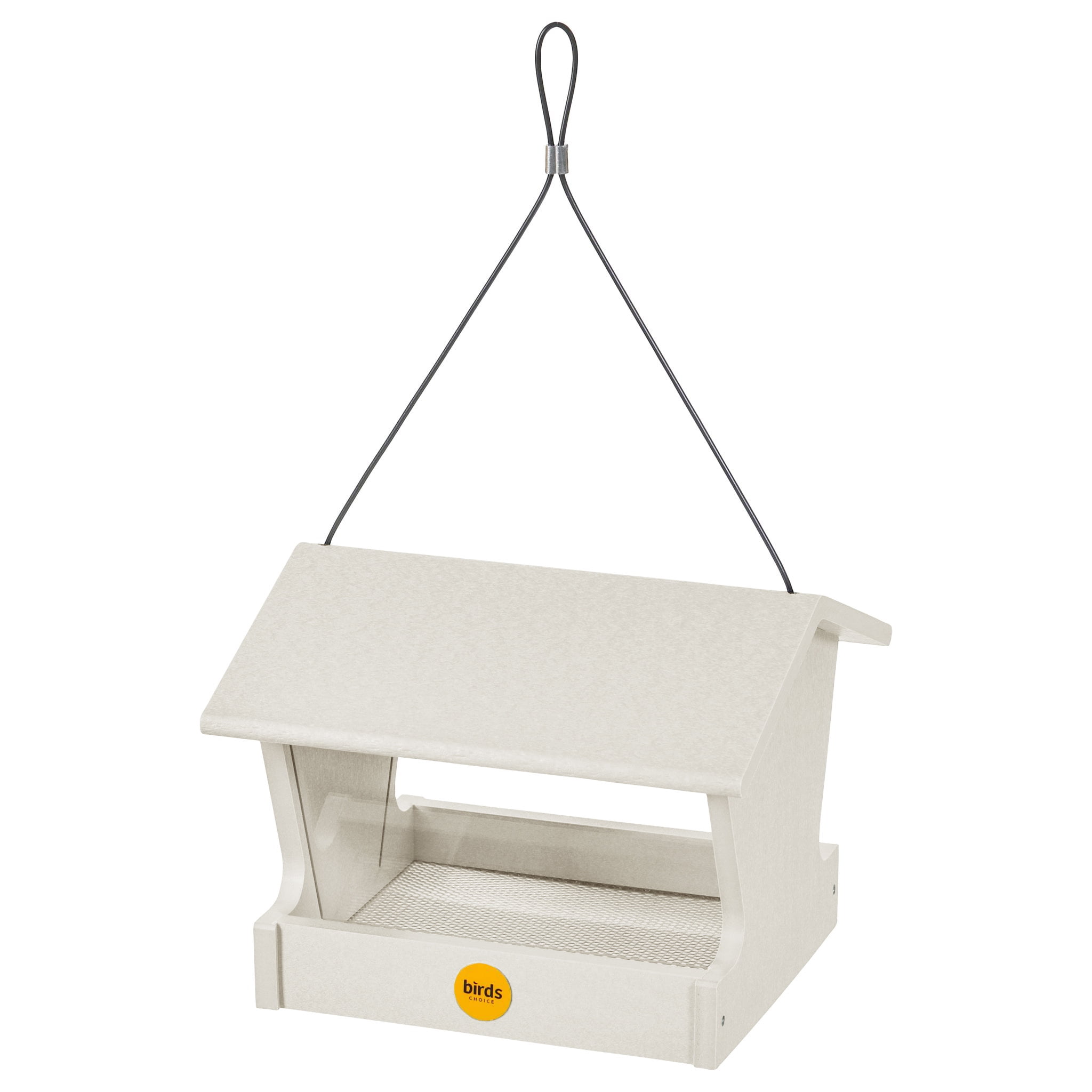 Birds Choice Medium Hopper Recycled Plastic Bird Feeder, 1-Piece, 3 lb Capacity, Sea Salt